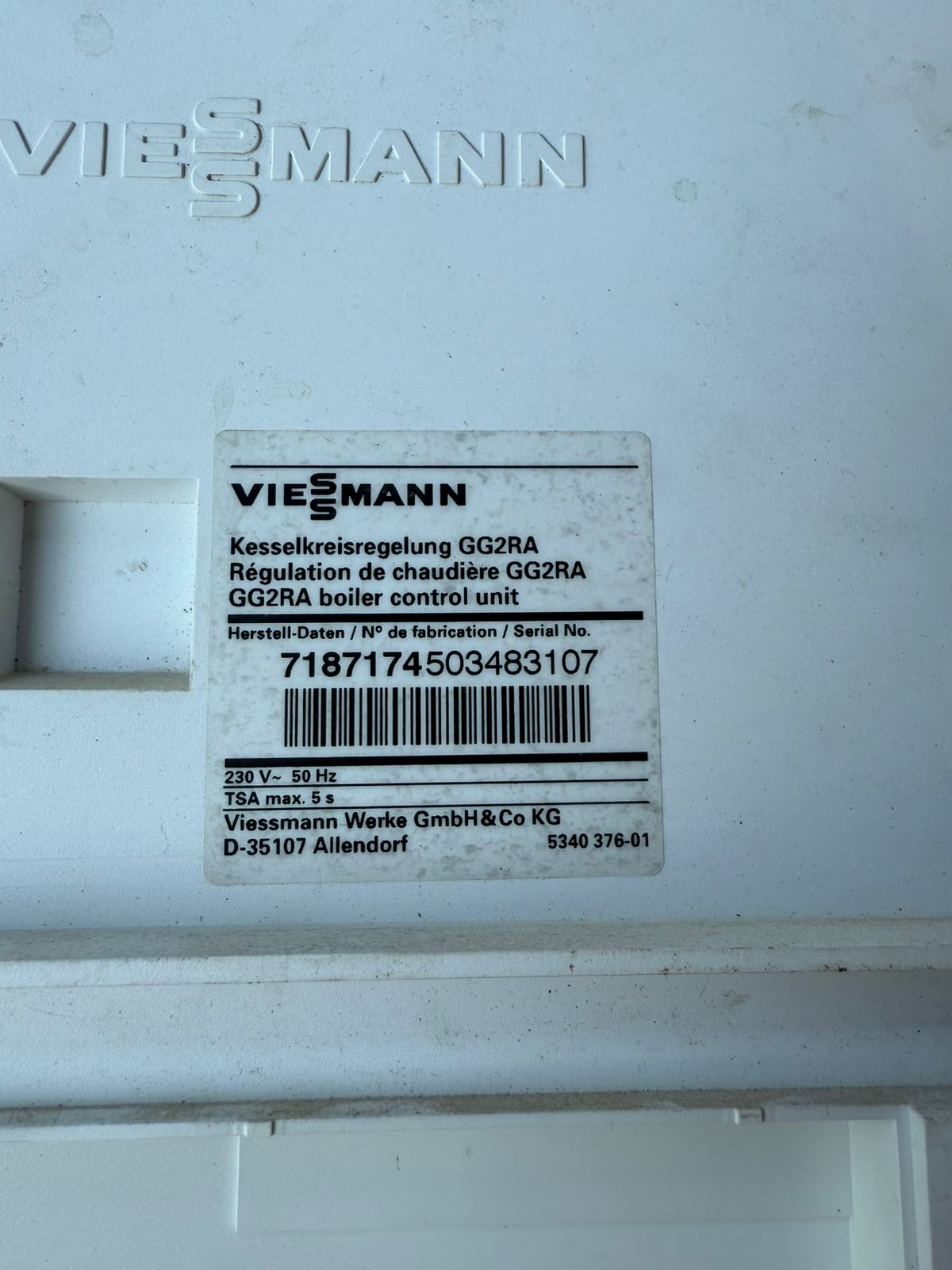 Boîtier de régulation VIESSMANN GG22RA - 7187188 - OCCASION