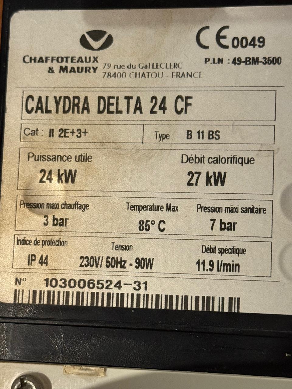 Carte électronique Chaffoteaux CALYDRA DELTA - OCCASION
