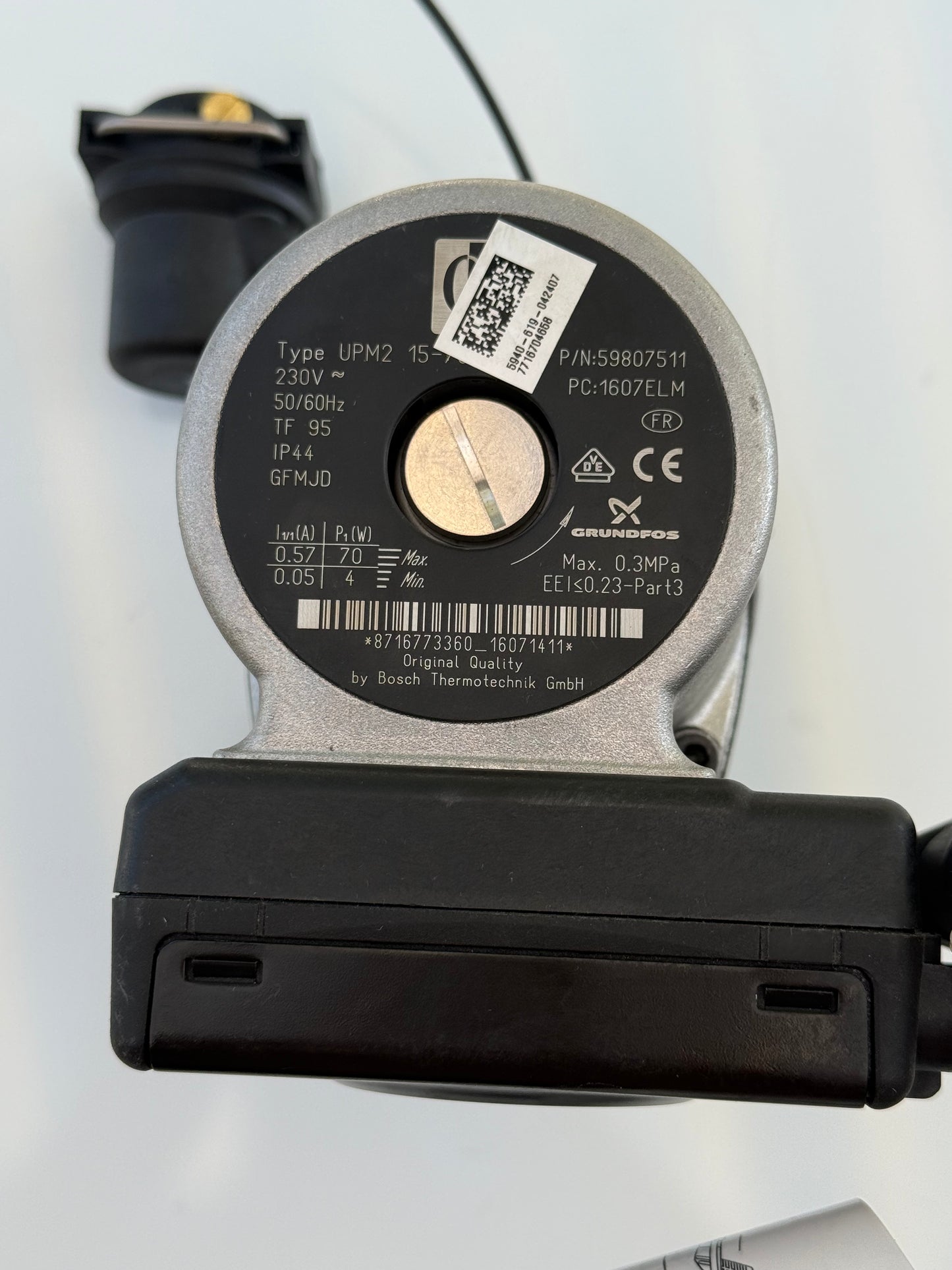 Circulateur UPM2 15-70 RLE Elm Leblanc / Bosch 87167644380 - OCCASION